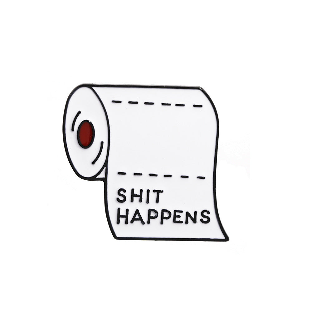 Rude Toilet Tissue Enamel Pin