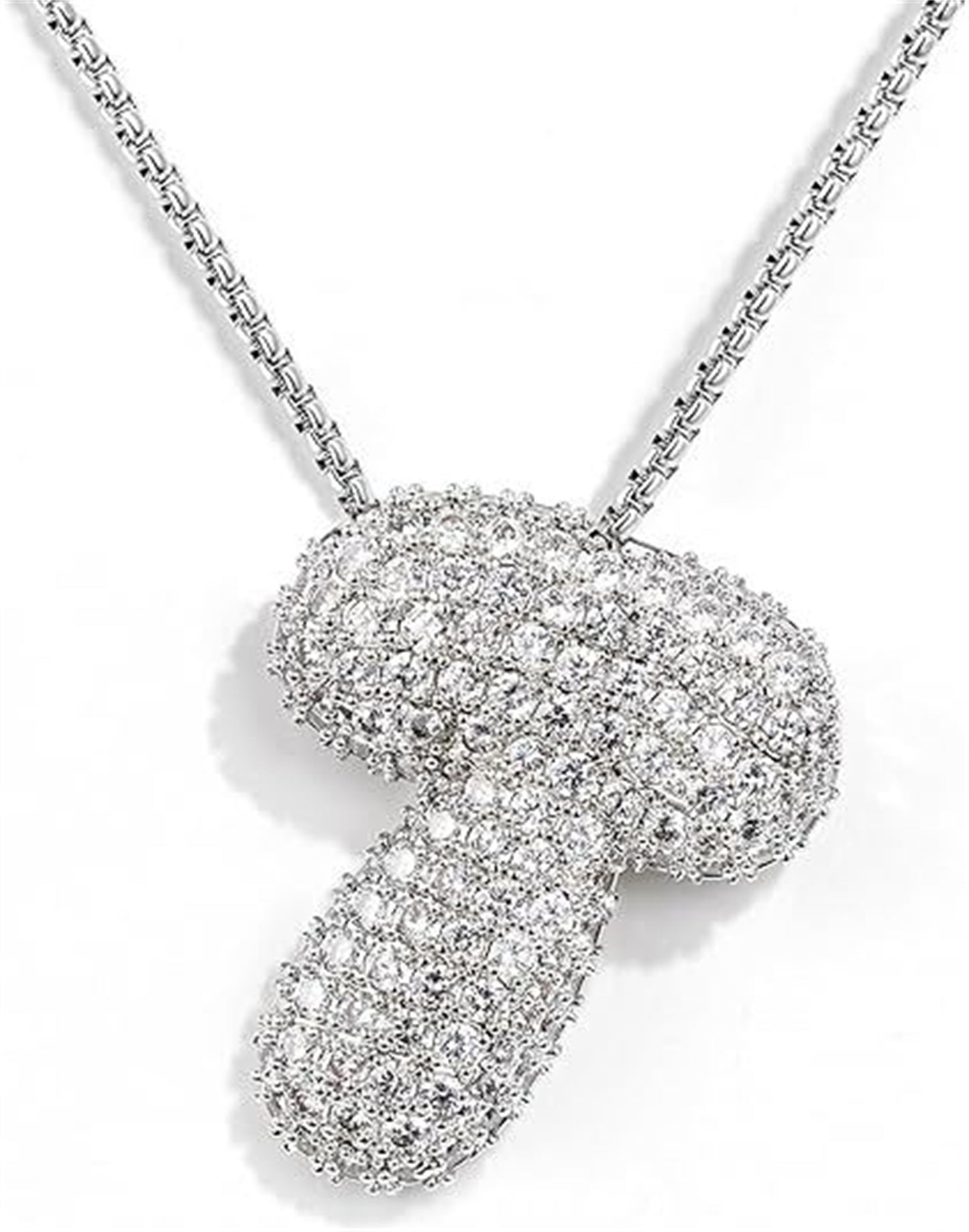 Bubble Letter Pendant Necklace
