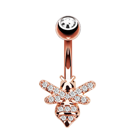 CZ Bee Belly Ring
