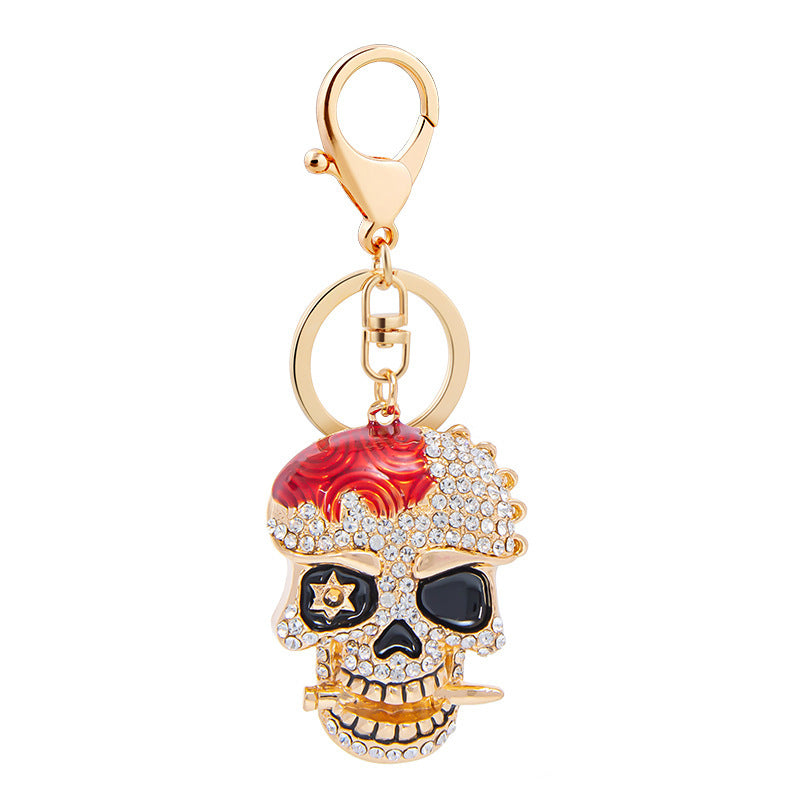 Diamond Skull Keychain