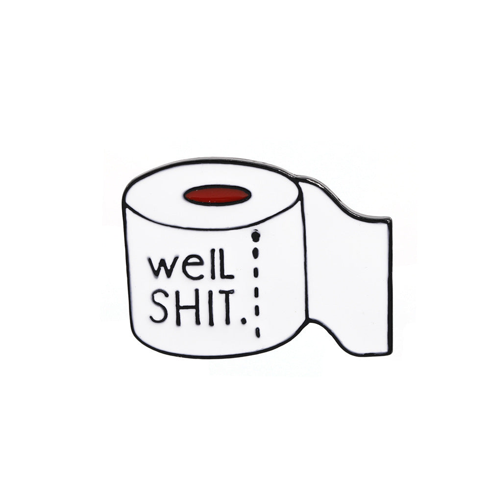 Rude Toilet Tissue Enamel Pin
