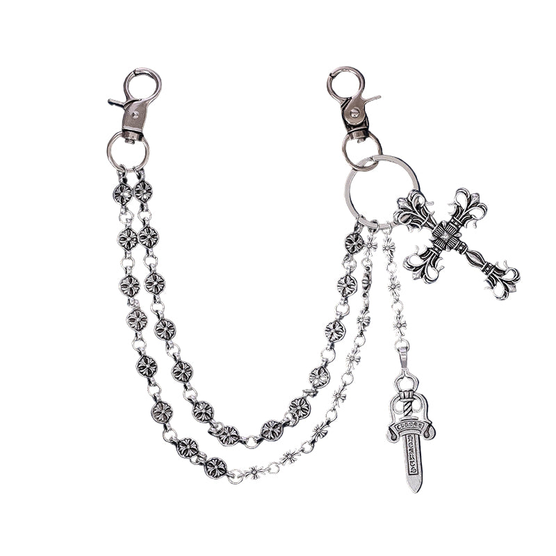 Cross Retro Style Double-layer Chain