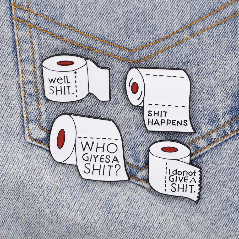 Rude Toilet Tissue Enamel Pin