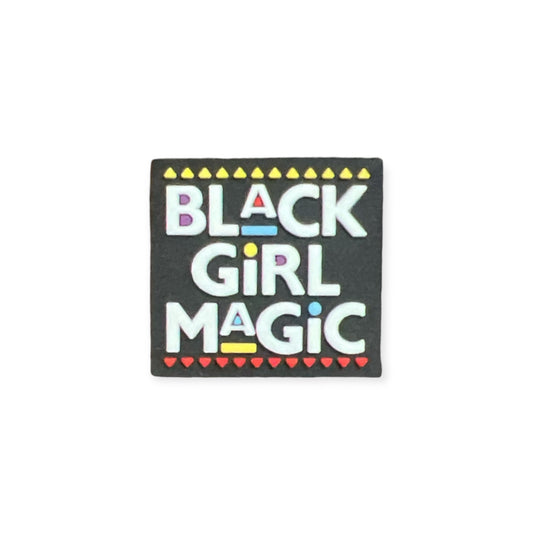 black gilr magic shoe charm