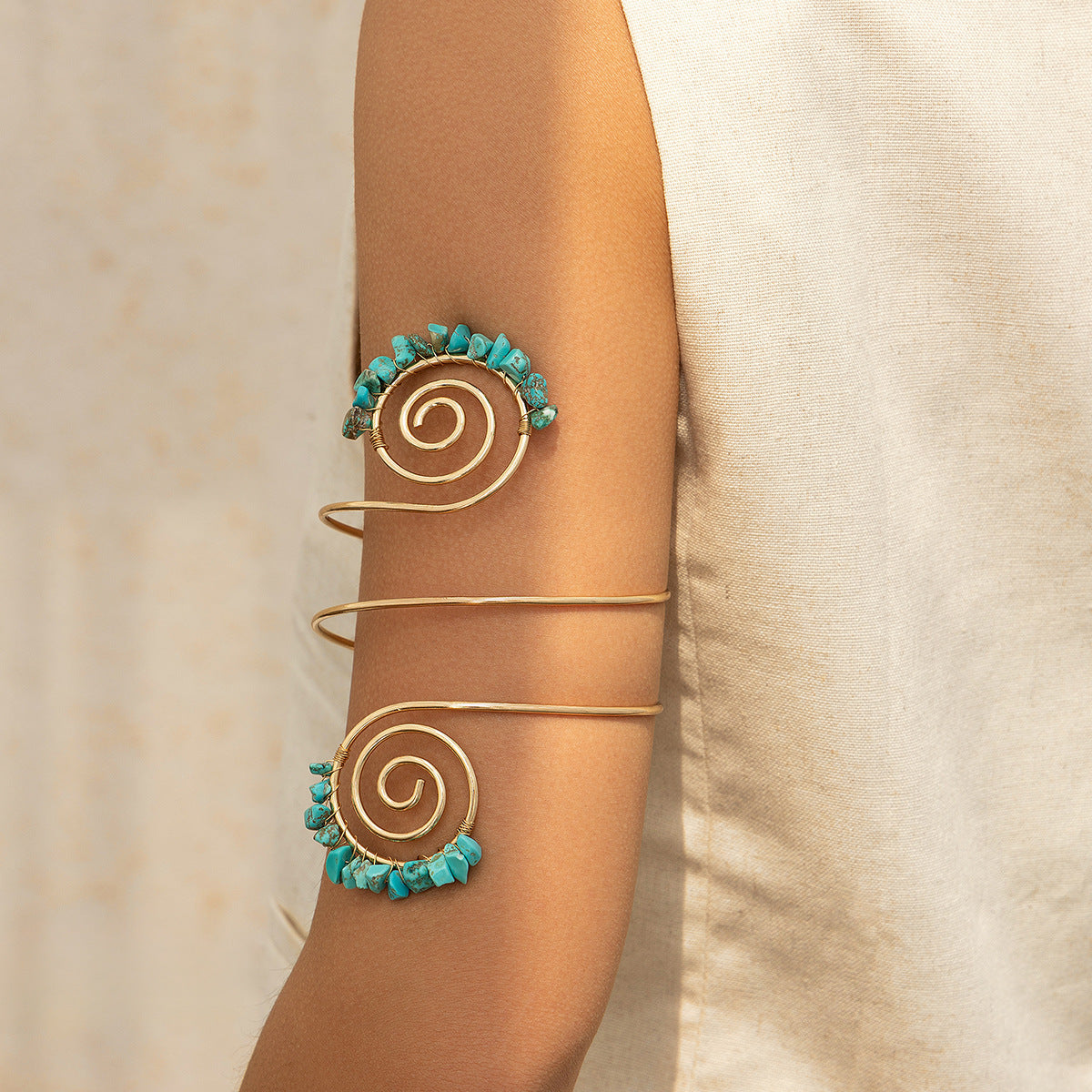 Beaded Gravel Arm Chain Armband