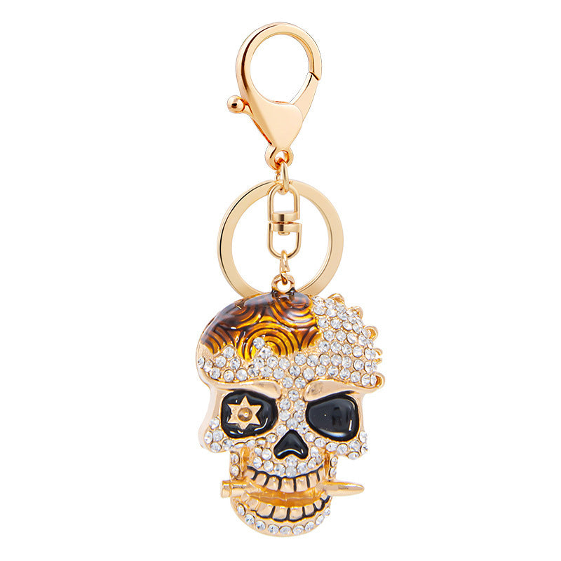 Diamond Skull Keychain