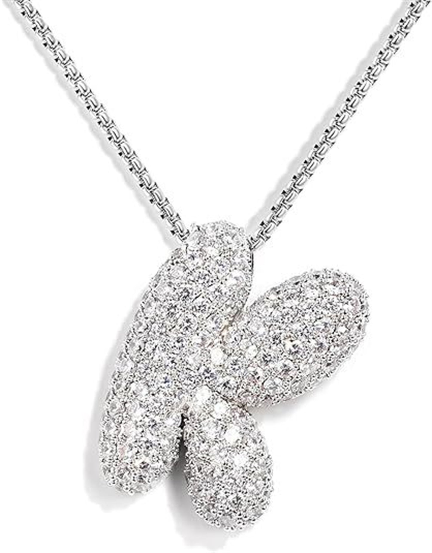 Bubble Letter Pendant Necklace