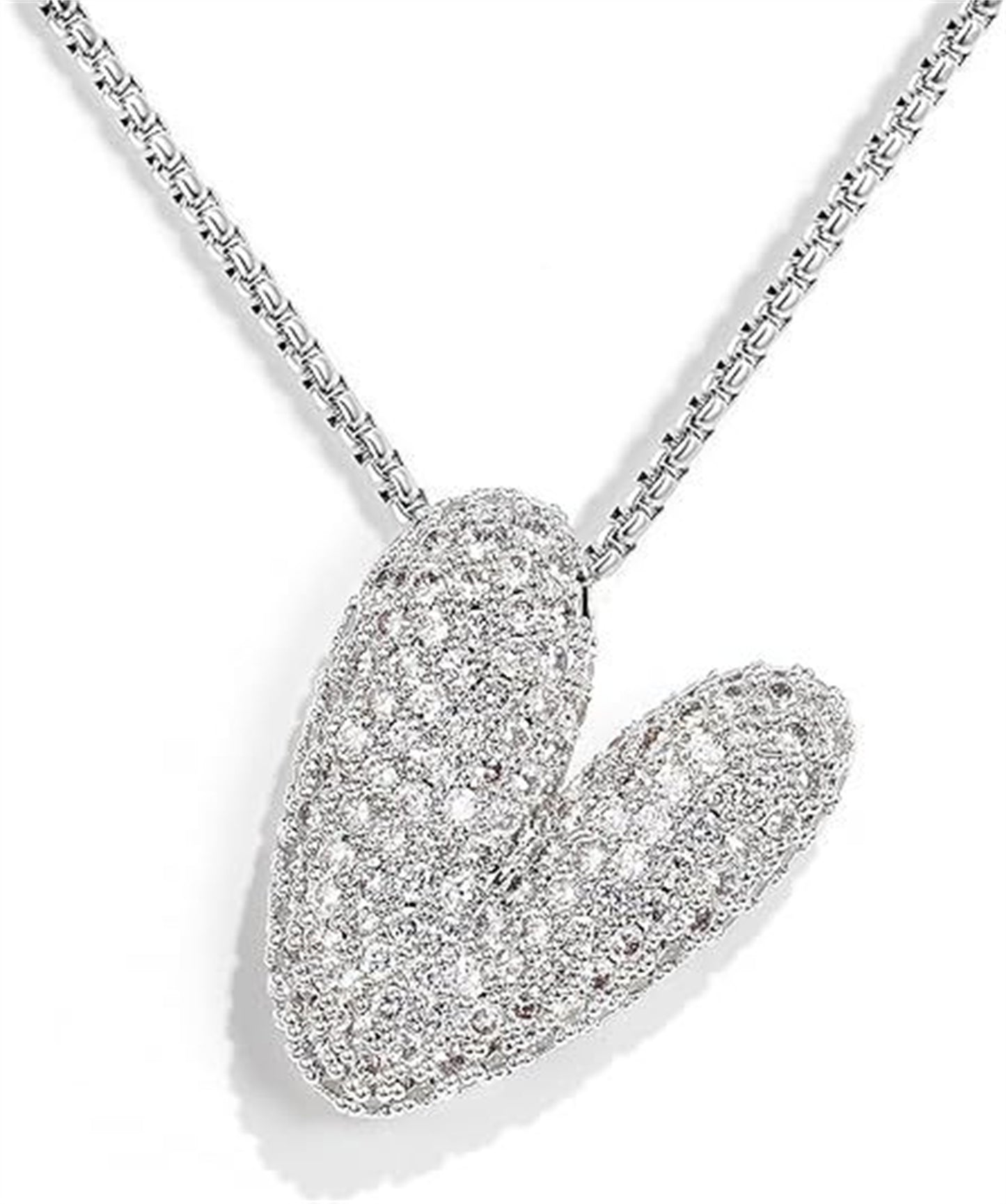 Bubble Letter Pendant Necklace