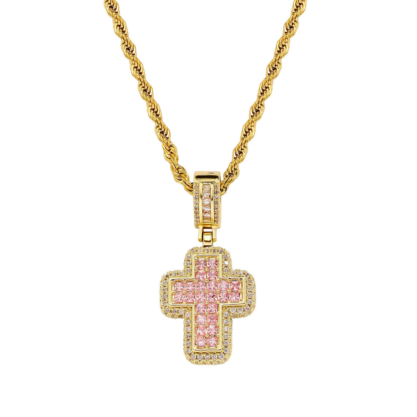 Silver Chunky Cross Necklace