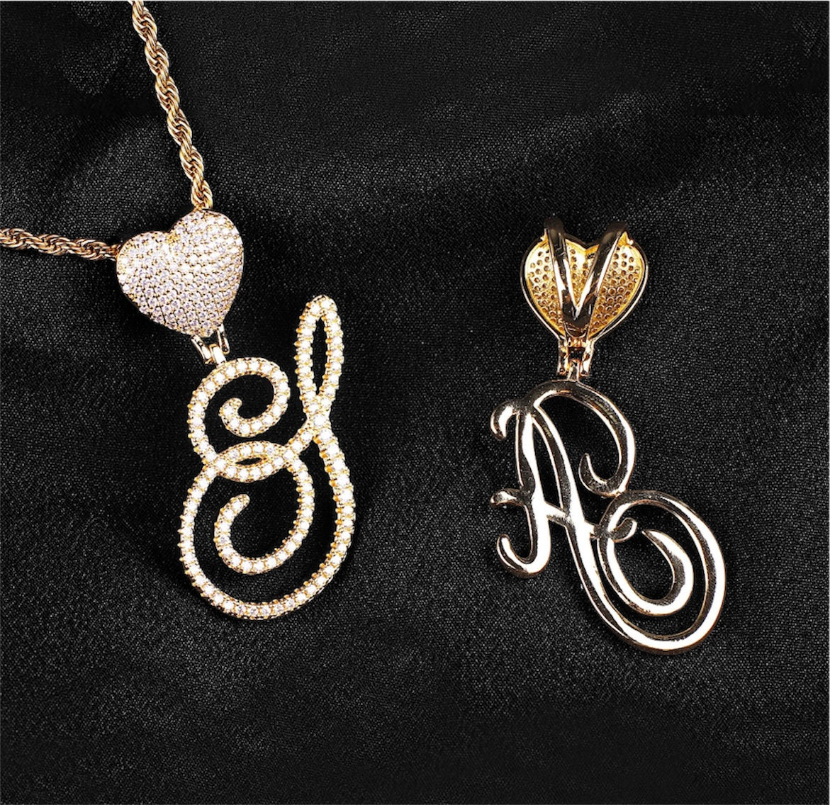 Icey Letter Pendant Necklace