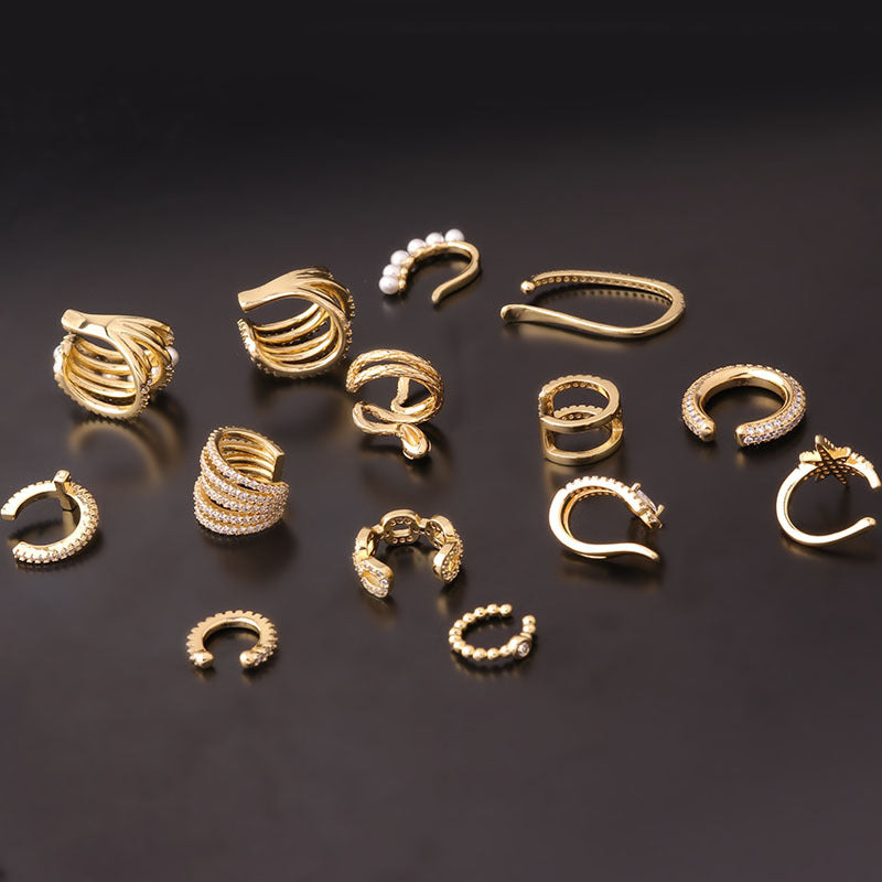 Gold CZ Ear Clip