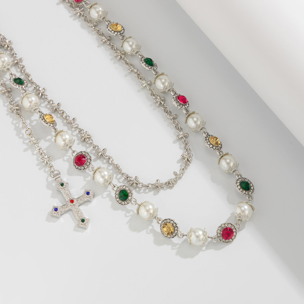 Cross Beaded Wallet Pants Chain