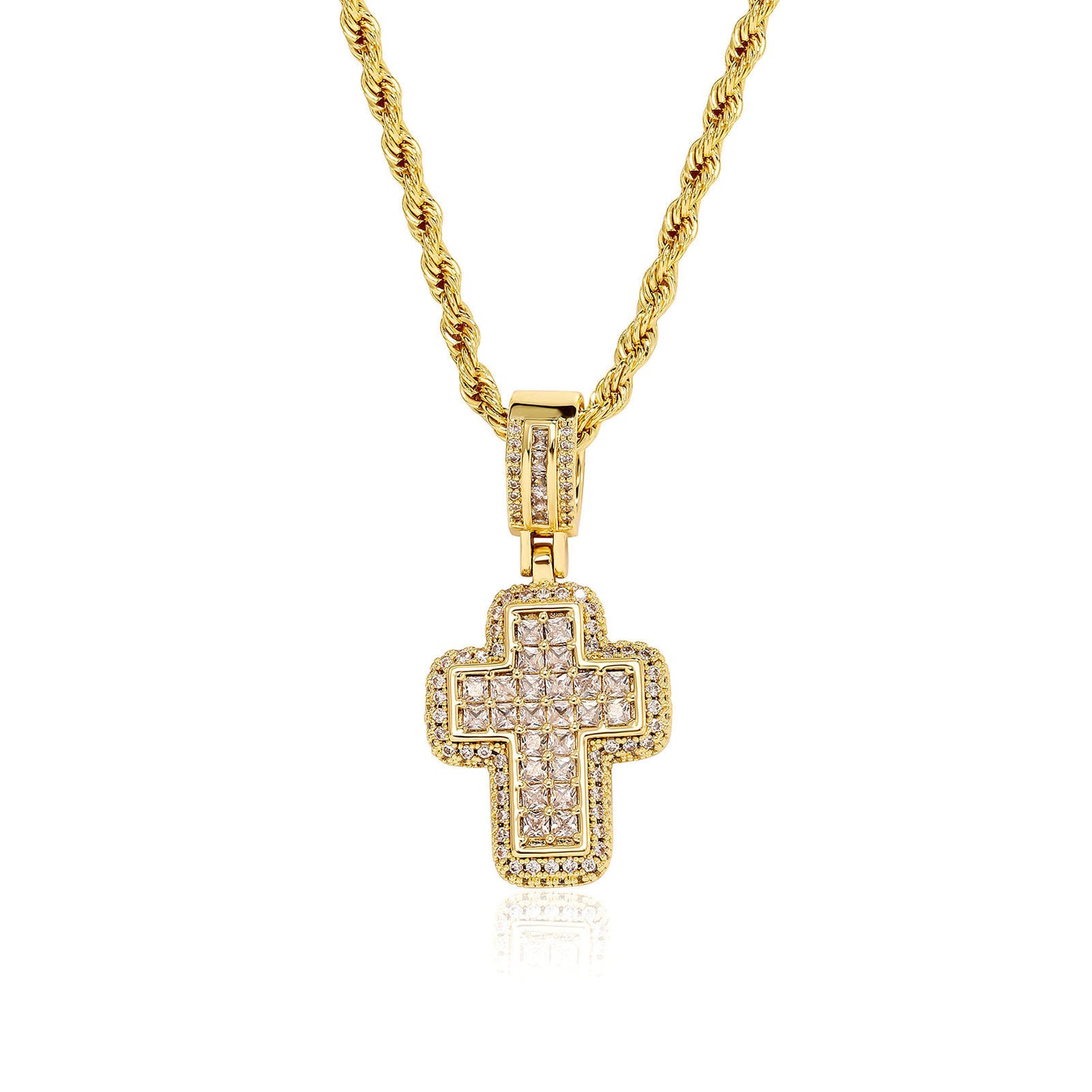 Silver Chunky Cross Necklace
