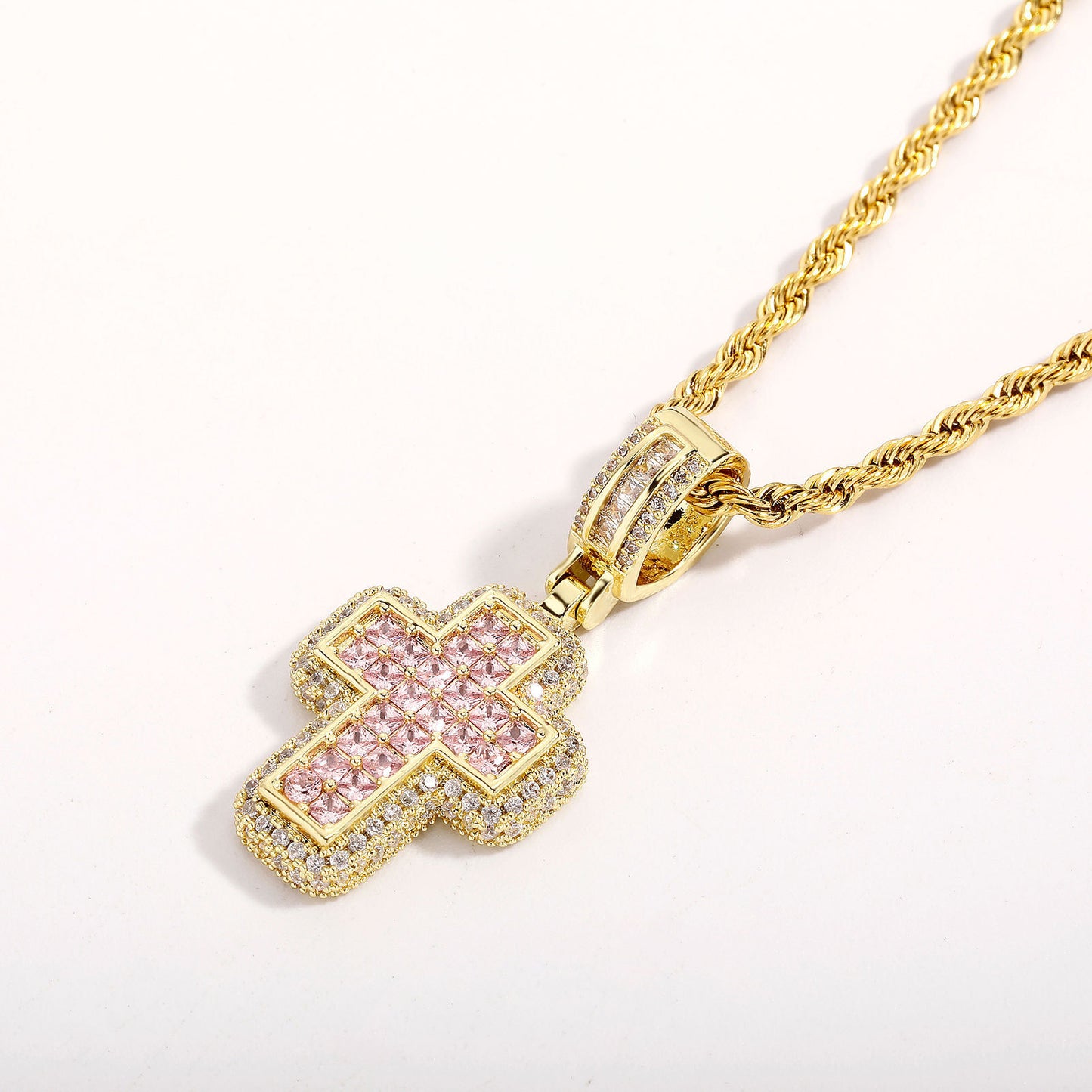Silver Chunky Cross Necklace