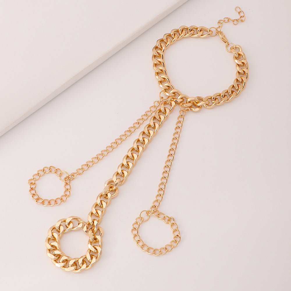 Cuban Link Chain Ring Bracelet