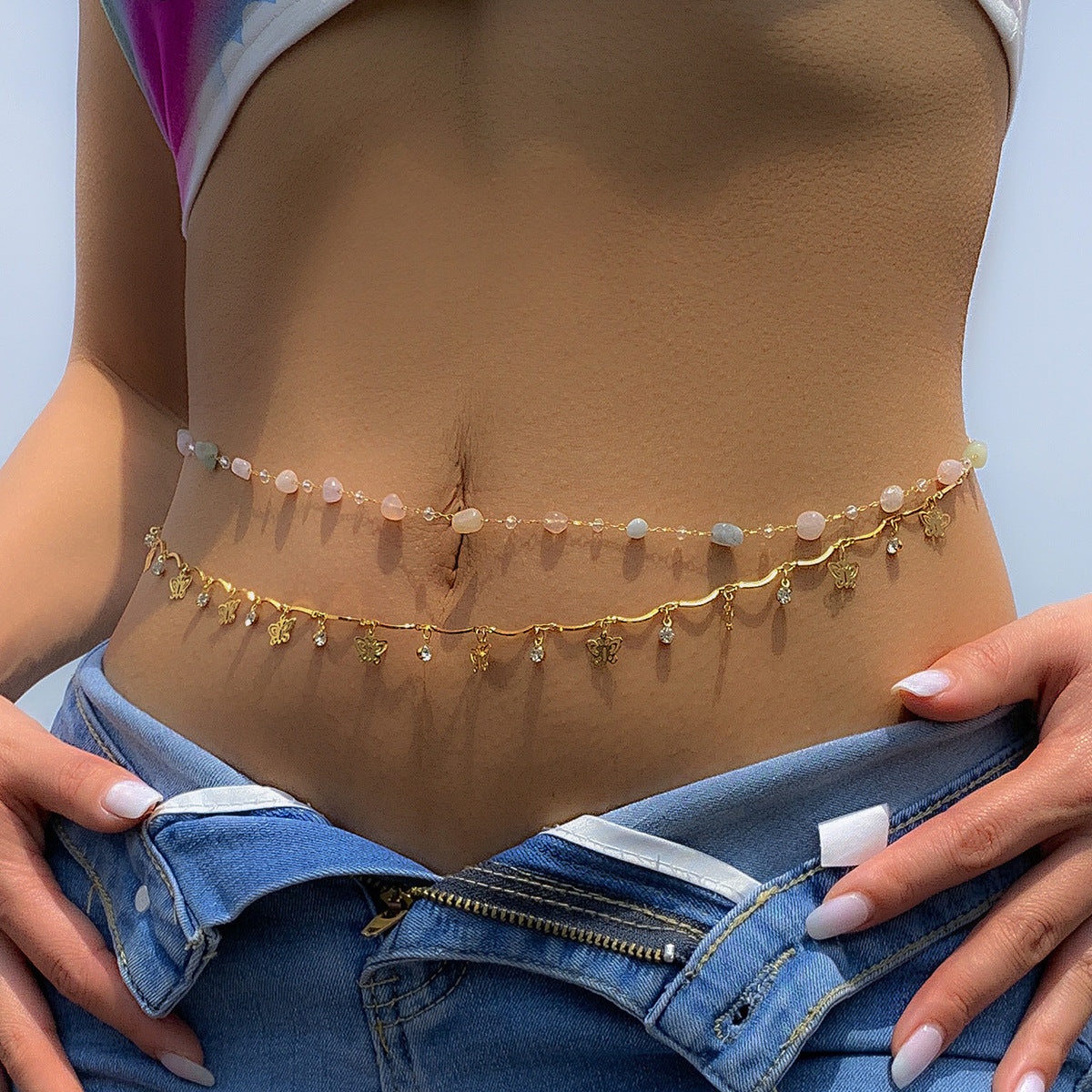 Crystal Butterfly Body Chain