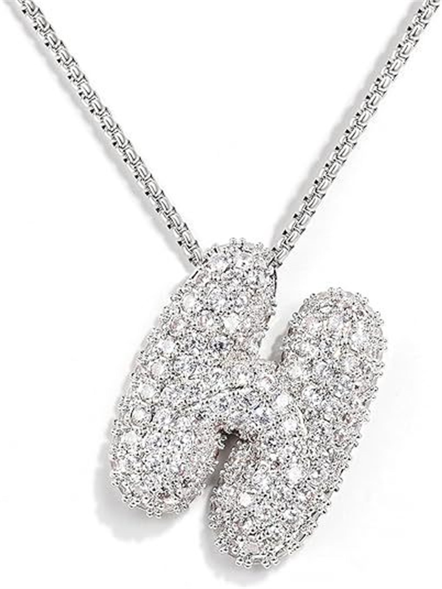 Bubble Letter Pendant Necklace