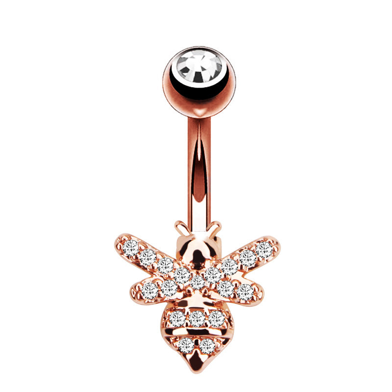 CZ Bee Belly Ring