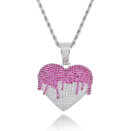 CZ  Melting Love Pendant