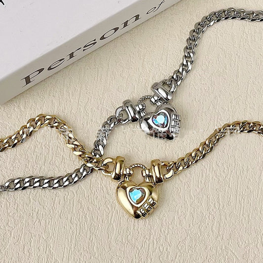 Heart Lock Pendant Bracelet