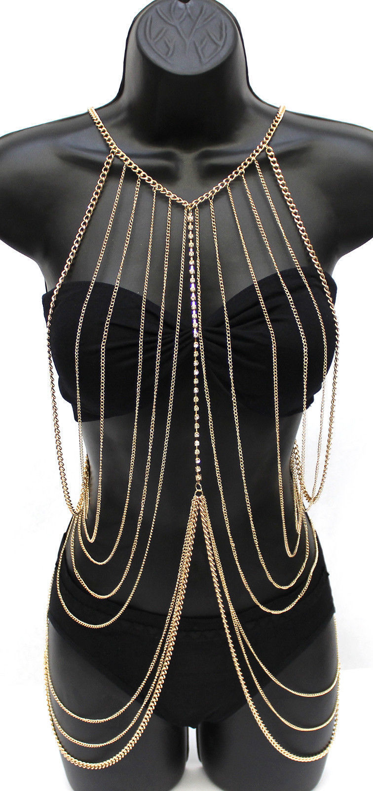 Gold Chain Festival Rave Body Chain by Savge Charmz