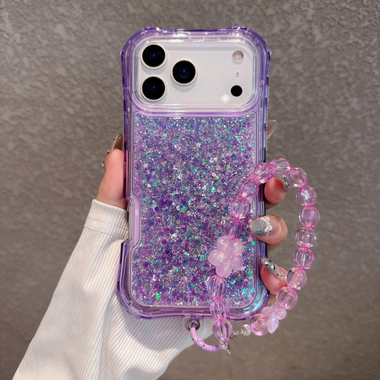 3-in-1 Glitter Phone Case and  Phone Lanyard