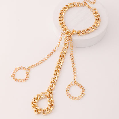 Cuban Link Chain Ring Bracelet