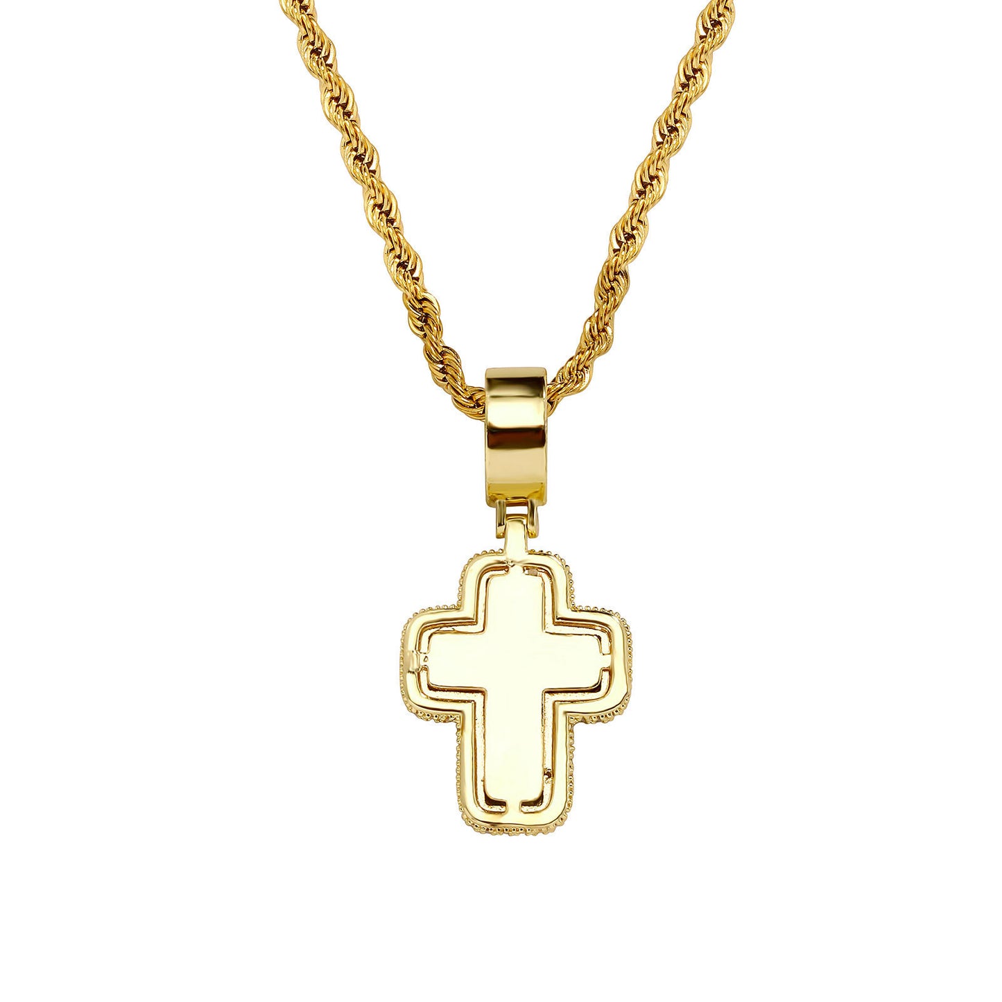 Silver Chunky Cross Necklace