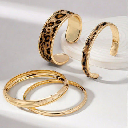 Leopard 4pc Bracelet Set