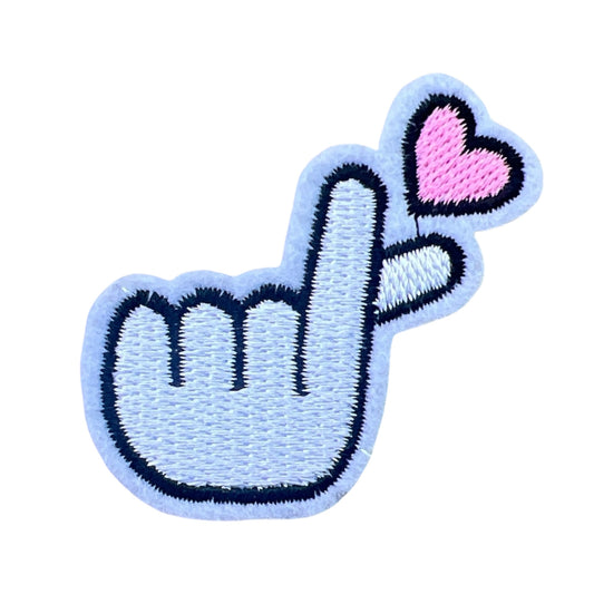 Snap Heart K Pop Love Fingers Patch