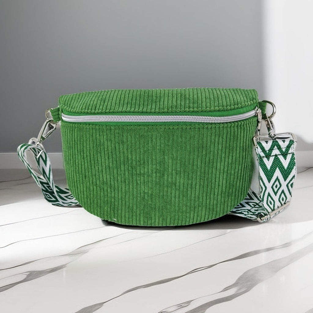 Corduroy Messenger Sling Bag