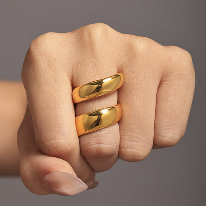 Spiral Style Stainless Steel Gold Ring by Savge Charmz