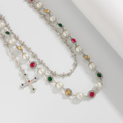 Cross Beaded Wallet Pants Chain