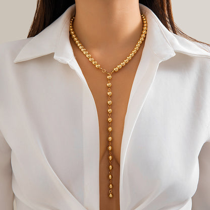 Chain Beaded Pearl Niche Necklace