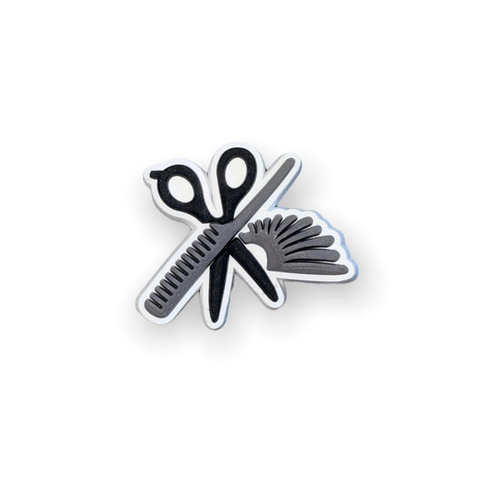 Barber Comb Scissors Shoe Charm - Savge Charmz