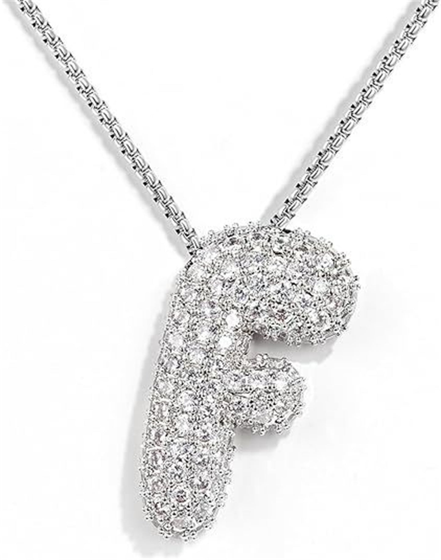 Bubble Letter Pendant Necklace