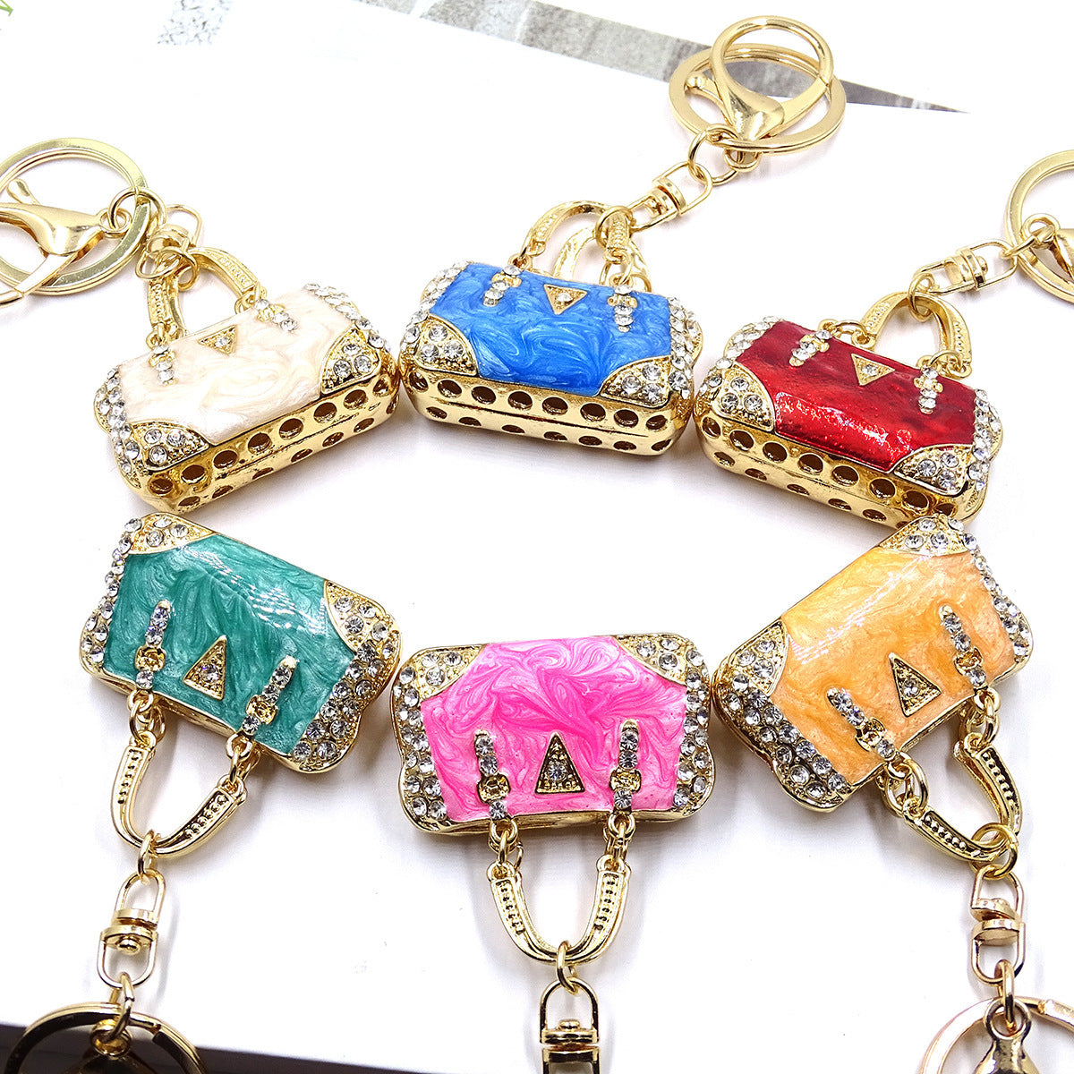 Rhinestone Purse Keychain Ornament
