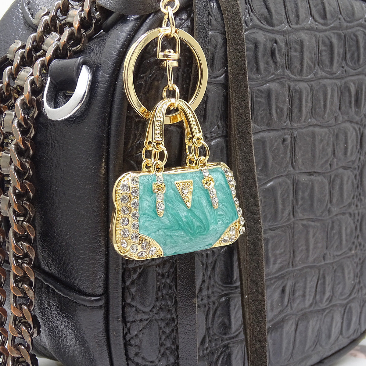 Rhinestone Purse Keychain Ornament