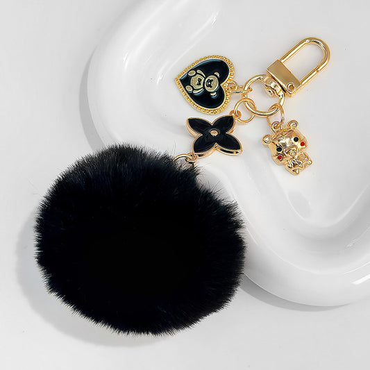 Furry Poof Keychain