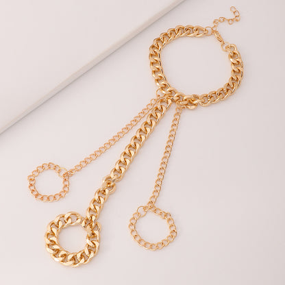 Cuban Link Chain Ring Bracelet