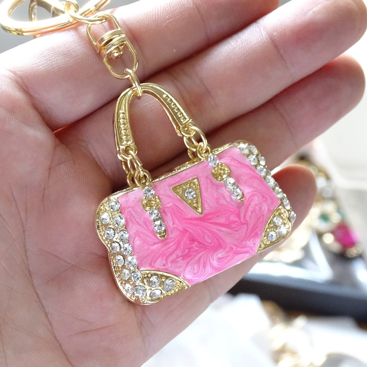 Rhinestone Purse Keychain Ornament