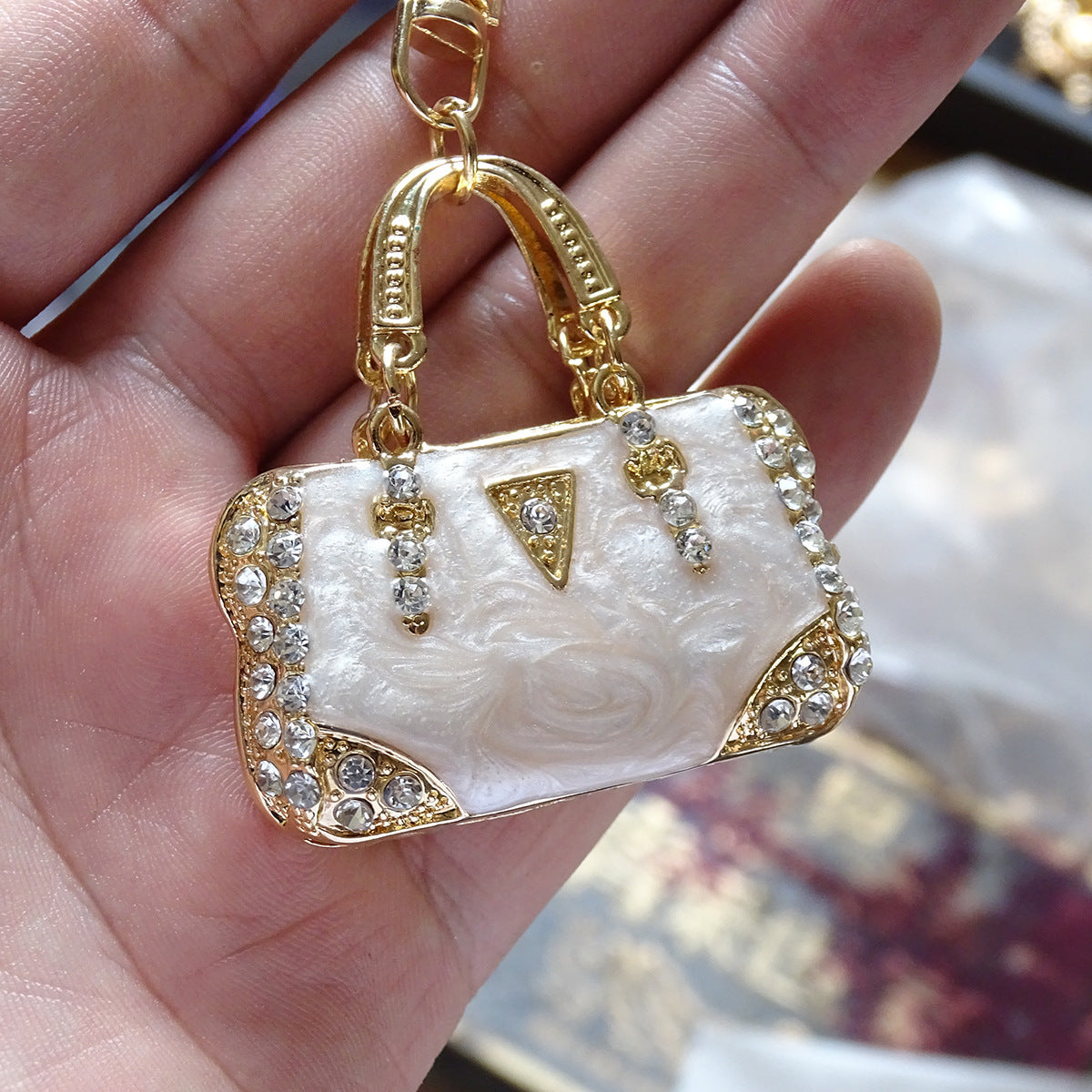 Rhinestone Purse Keychain Ornament