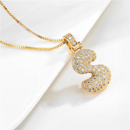 English Letter Pendant Necklace