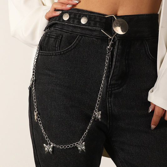 Single layer butterfly pants chain