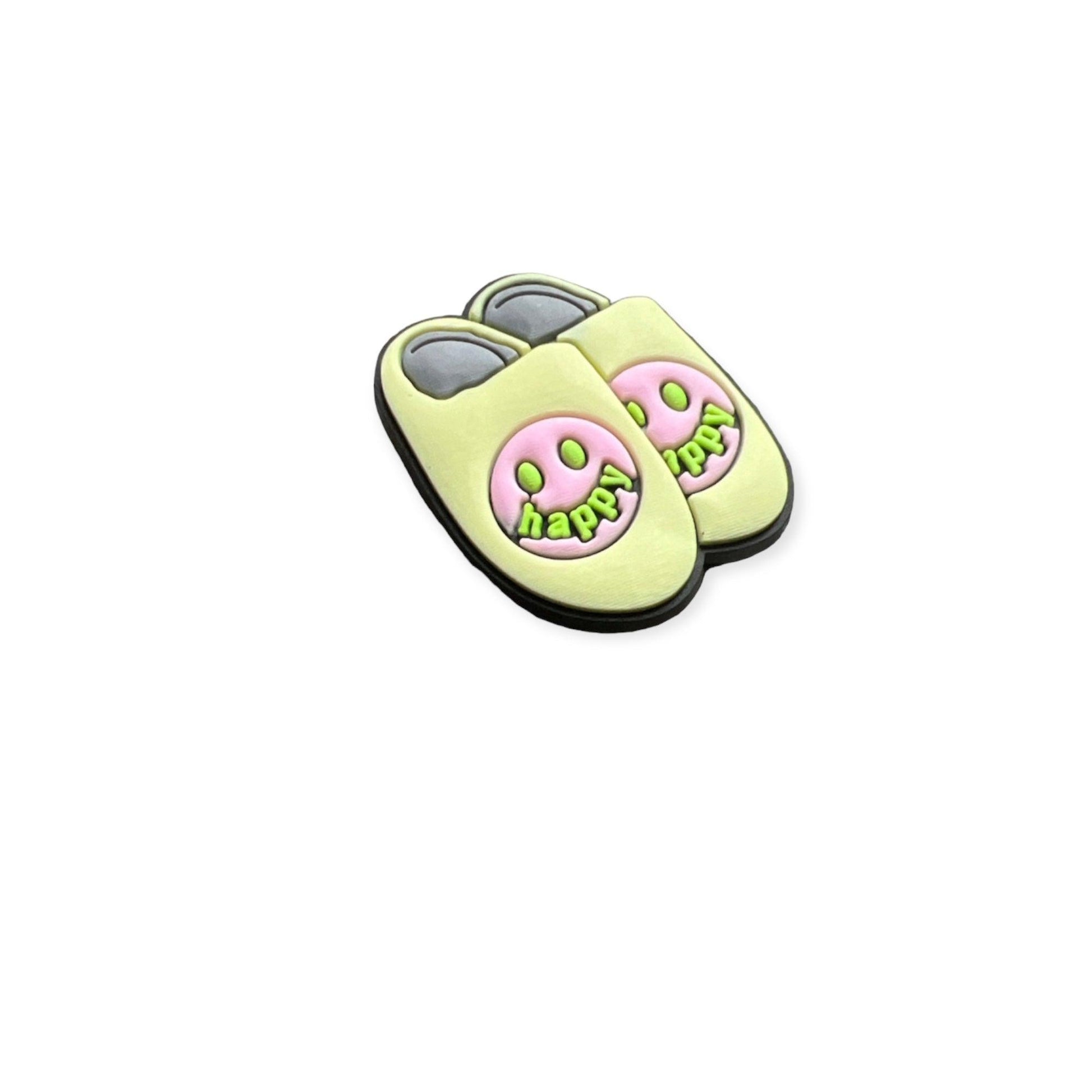 Happy Face Slippers Shoe Charm - Savge Charmz