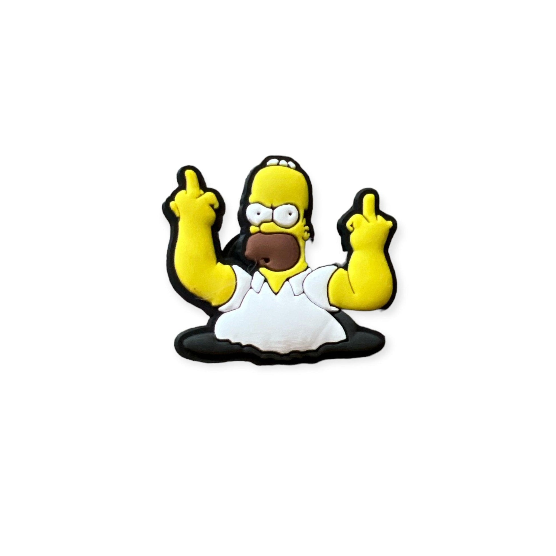 Homer Middle Fingers Up Shoe Charm - Savge Charmz