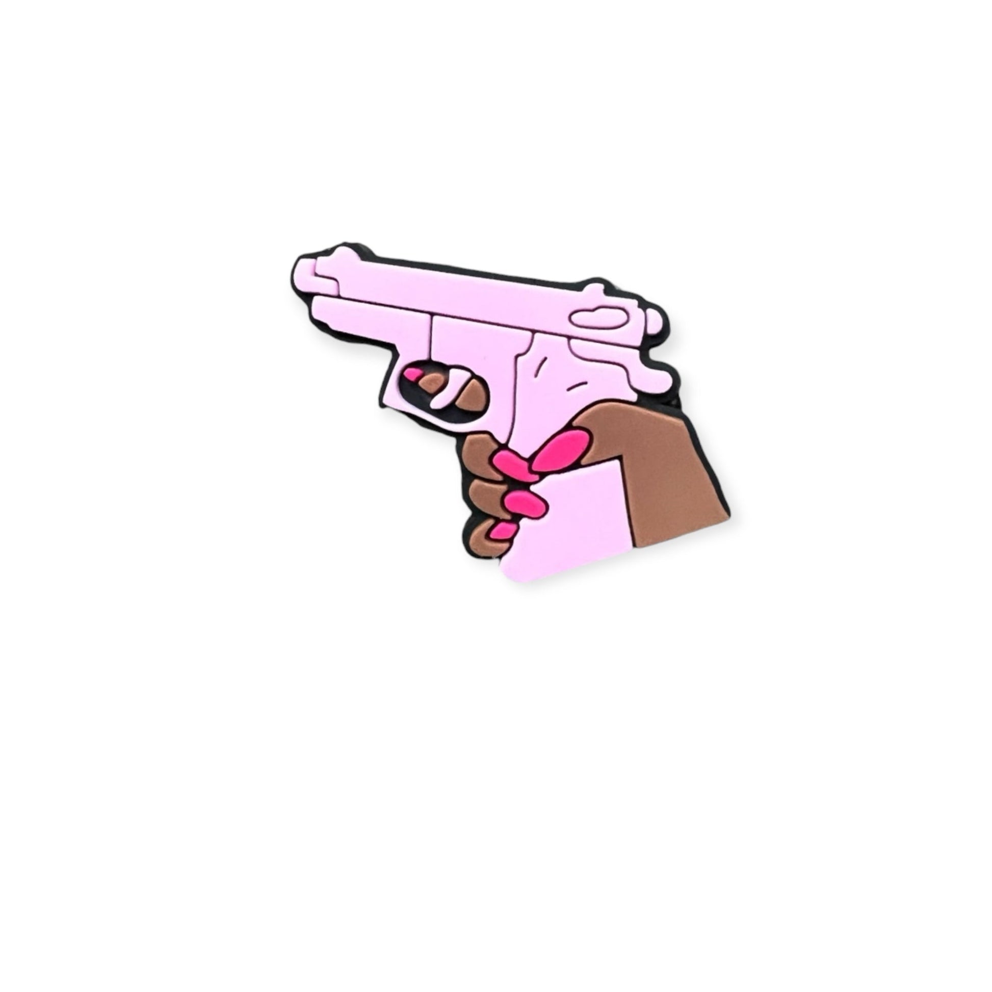 Pink Pistol Shoe Charm - Savge Charmz