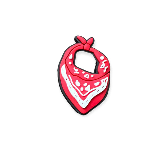 Red Bandana Shoe Charm - Savge Charmz