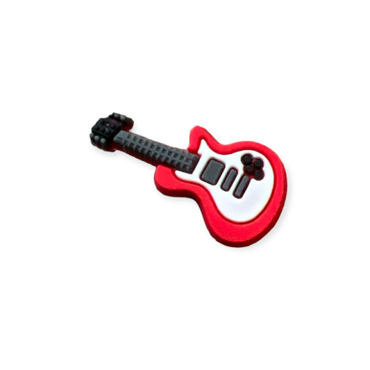 Red Guitar Shoe Charm - Savge Charmz