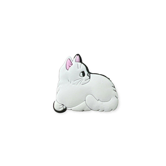 White Cat Shoe Charm - Savge Charmz